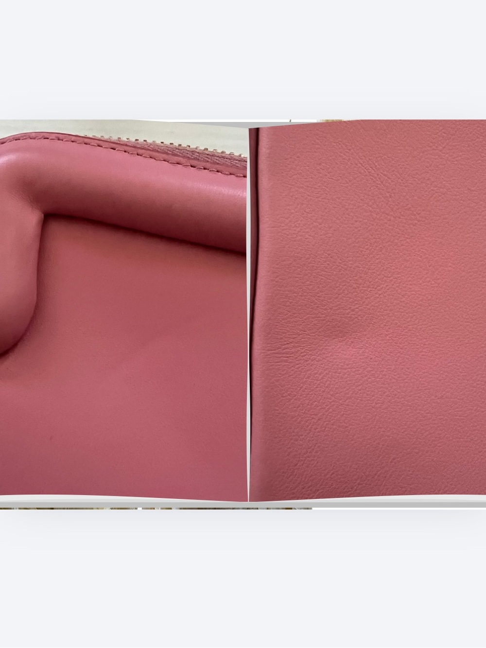 Mansur Gavriel Pink M Frame Double Zip Leather Baguette Shoulder Bag - Picture 14 of 16